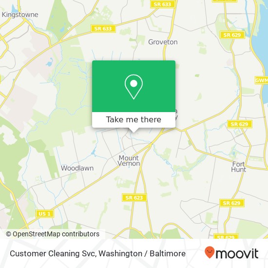 Mapa de Customer Cleaning Svc
