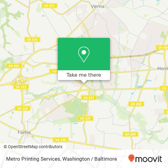 Metro Printing Services map