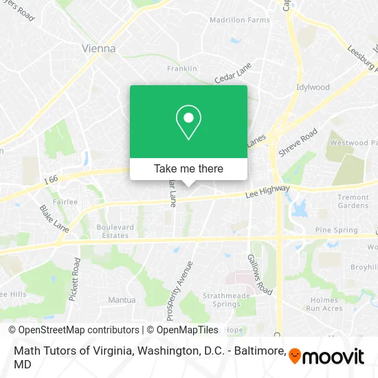 Math Tutors of Virginia map