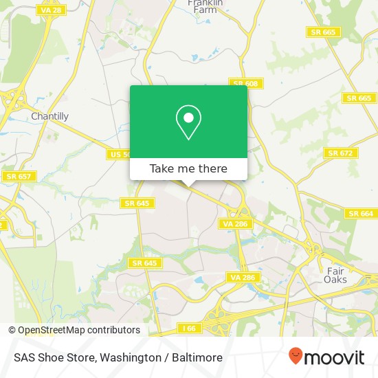 SAS Shoe Store map