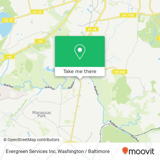 Evergreen Services Inc map