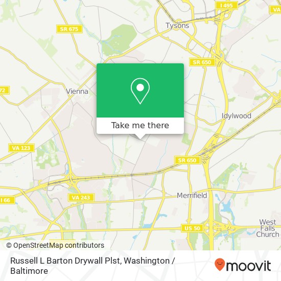 Mapa de Russell L Barton Drywall Plst