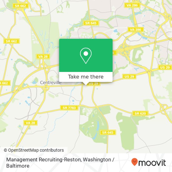 Mapa de Management Recruiting-Reston