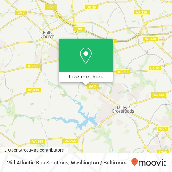 Mapa de Mid Atlantic Bus Solutions