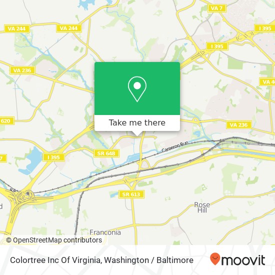 Colortree Inc Of Virginia map