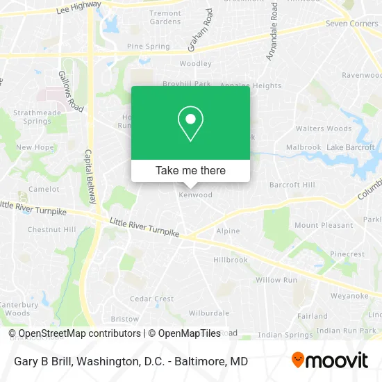 Gary B Brill map