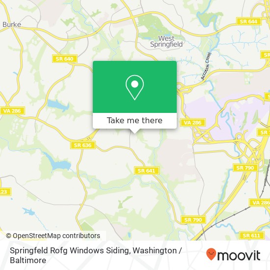 Springfeld Rofg Windows Siding map