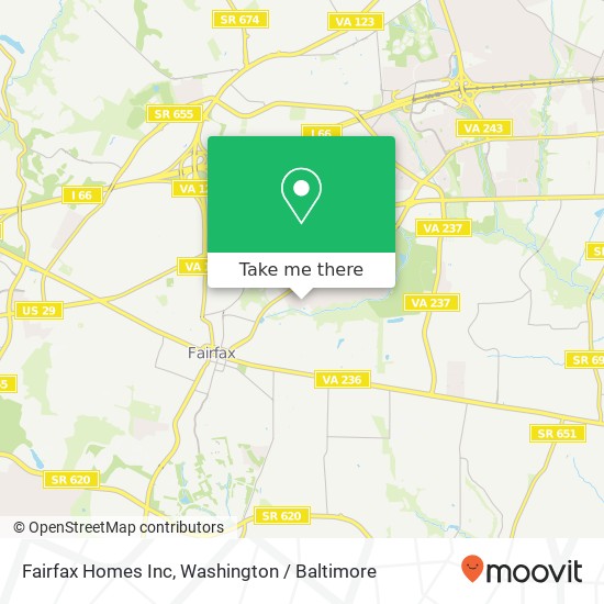 Fairfax Homes Inc map