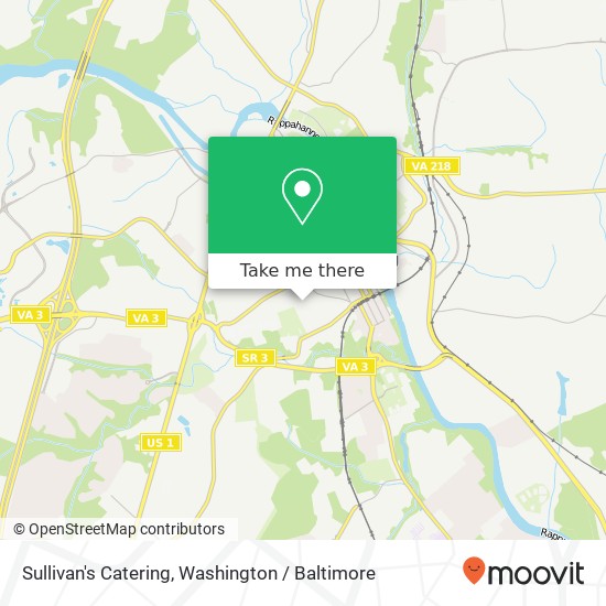 Mapa de Sullivan's Catering