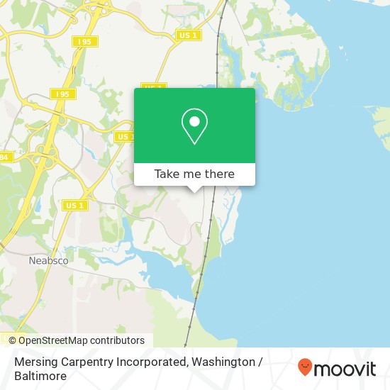 Mersing Carpentry Incorporated map