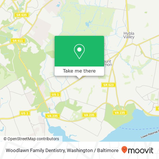 Woodlawn Family Dentistry map