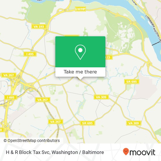 H & R Block Tax Svc map