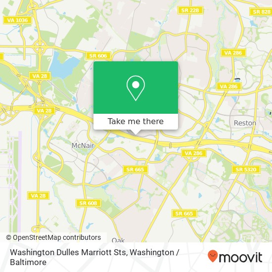 Washington Dulles Marriott Sts map