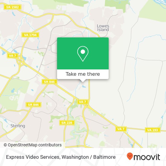 Express Video Services map