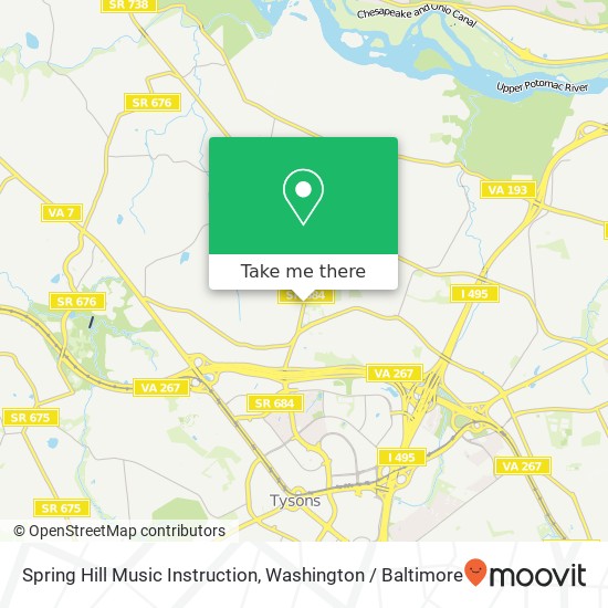 Spring Hill Music Instruction map