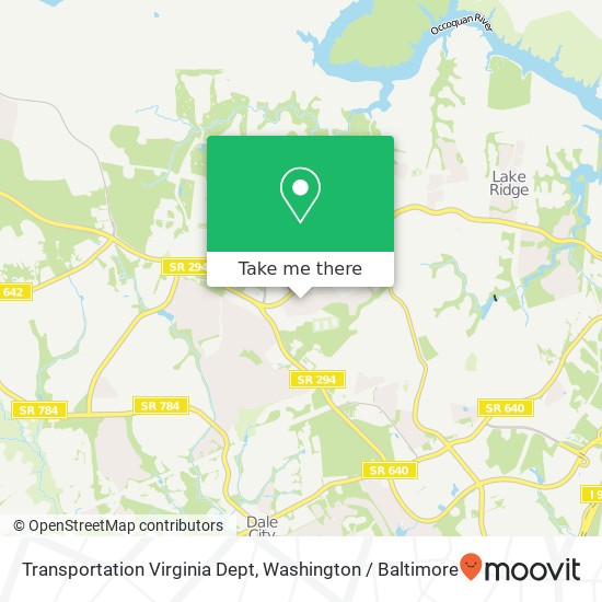 Transportation Virginia Dept map