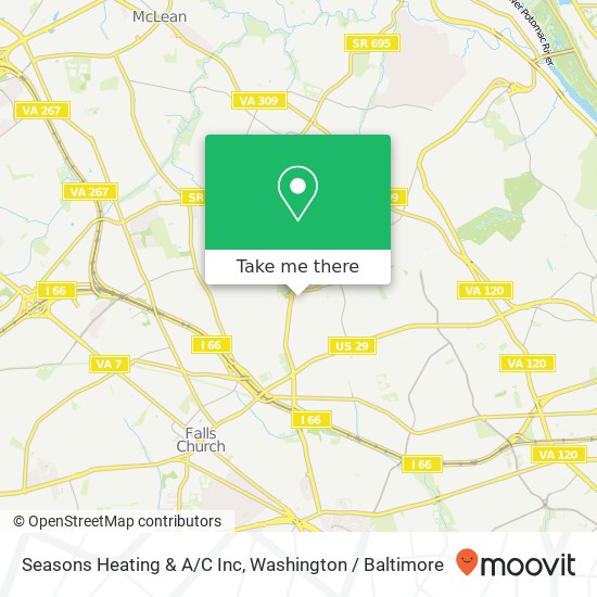 Mapa de Seasons Heating & A/C Inc