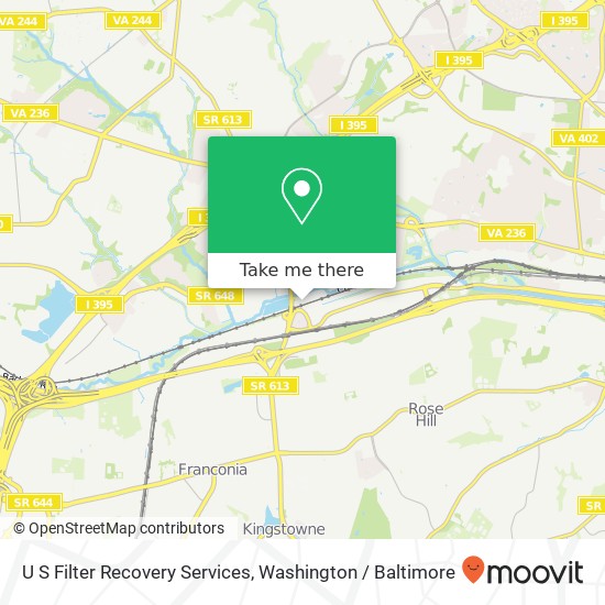 U S Filter Recovery Services map