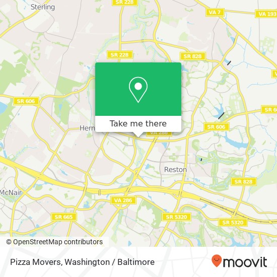 Mapa de Pizza Movers