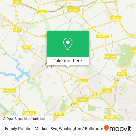 Mapa de Family Practice Medical Svc