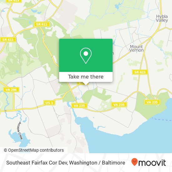 Mapa de Southeast Fairfax Cor Dev