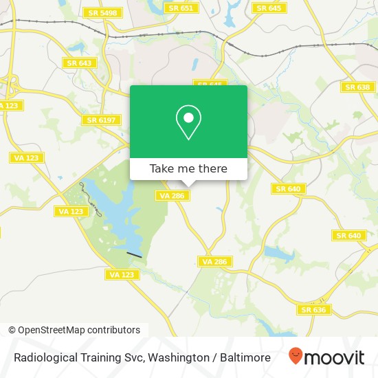 Radiological Training Svc map