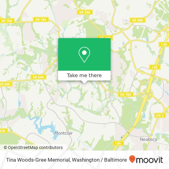 Tina Woods-Gree Memorial map