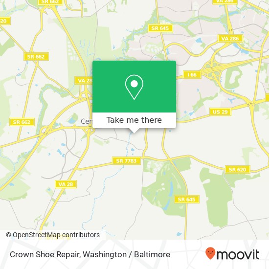 Mapa de Crown Shoe Repair