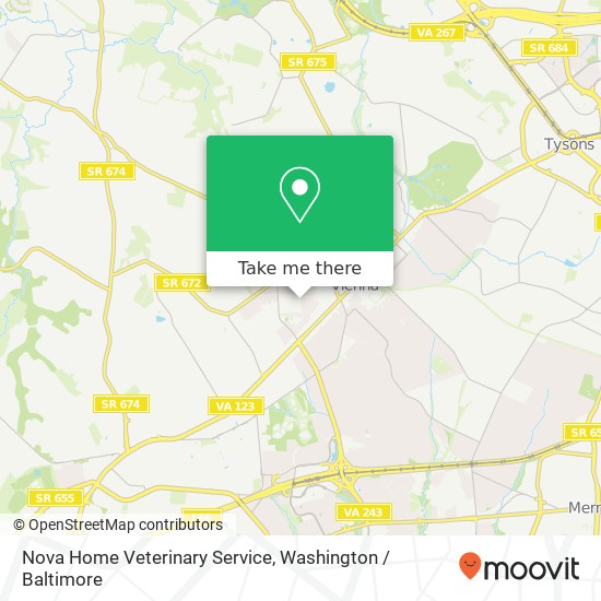 Mapa de Nova Home Veterinary Service