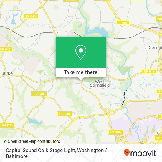 Capital Sound Co & Stage Light map