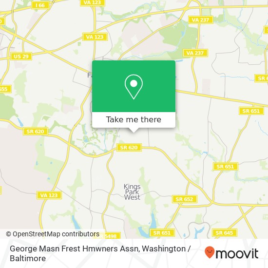 Mapa de George Masn Frest Hmwners Assn