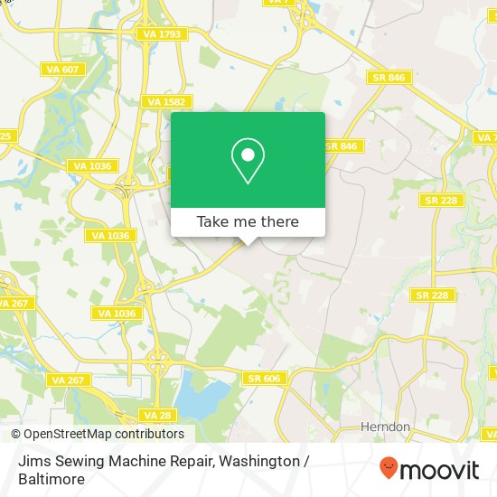 Jims Sewing Machine Repair map