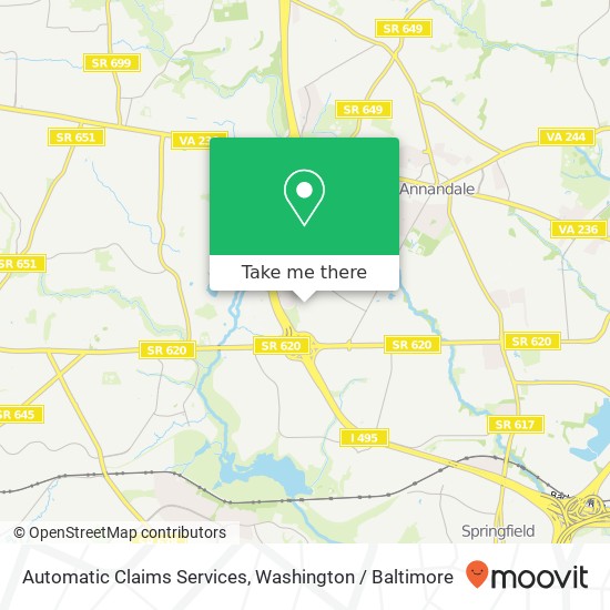 Automatic Claims Services map