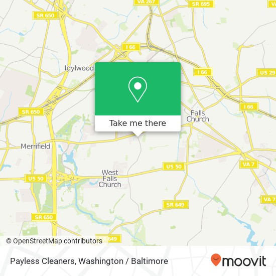 Payless Cleaners map