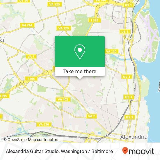 Mapa de Alexandria Guitar Studio