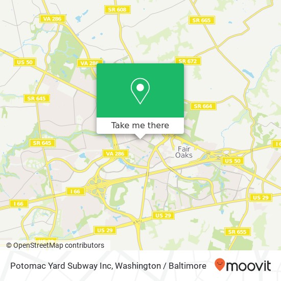 Mapa de Potomac Yard Subway Inc