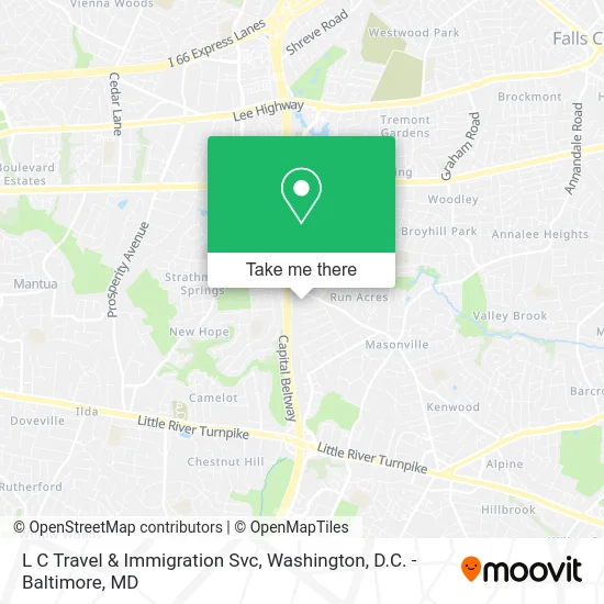 L C Travel & Immigration Svc map
