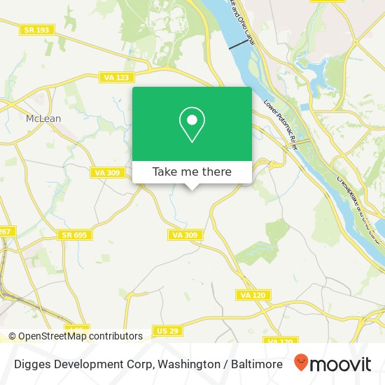 Digges Development Corp map