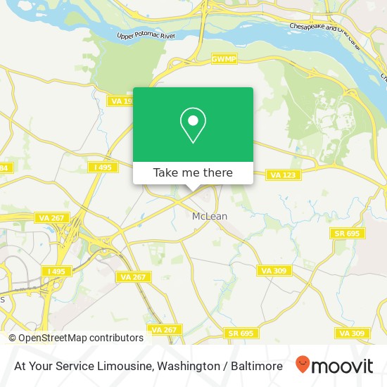 Mapa de At Your Service Limousine