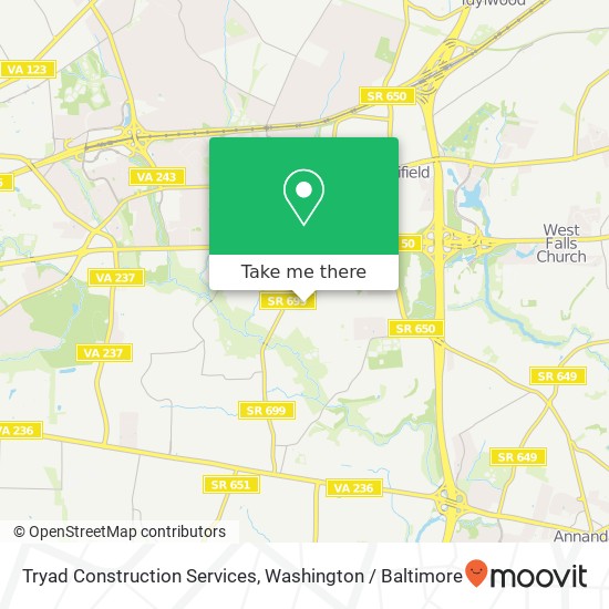 Tryad Construction Services map