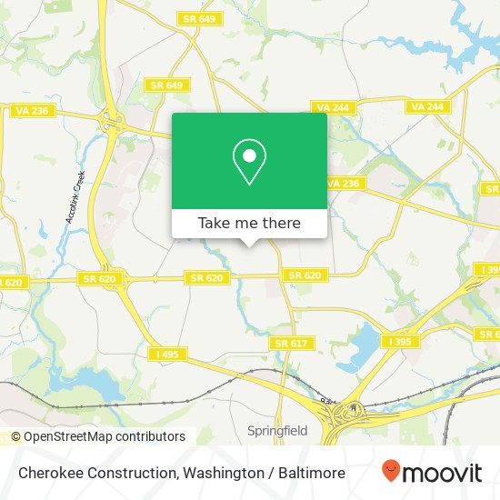 Cherokee Construction map