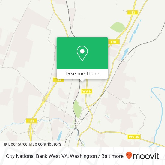 City National Bank West VA map