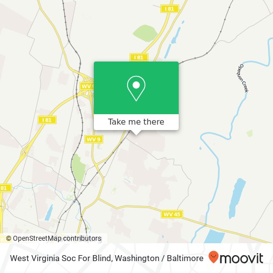 Mapa de West Virginia Soc For Blind