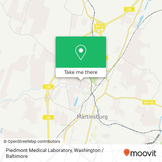 Mapa de Piedmont Medical Laboratory
