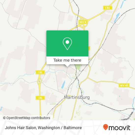 Mapa de Johns Hair Salon