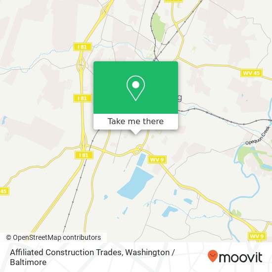 Mapa de Affiliated Construction Trades