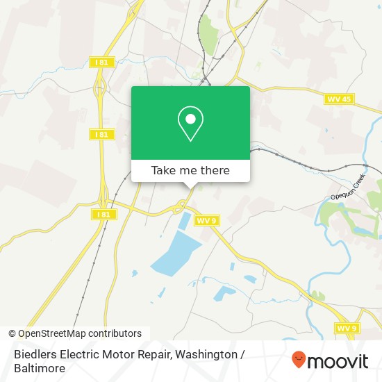 Mapa de Biedlers Electric Motor Repair