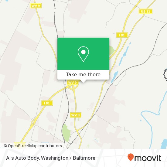 Al's Auto Body map