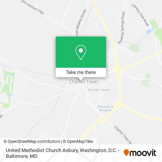 Mapa de United Methodist Church Asbury