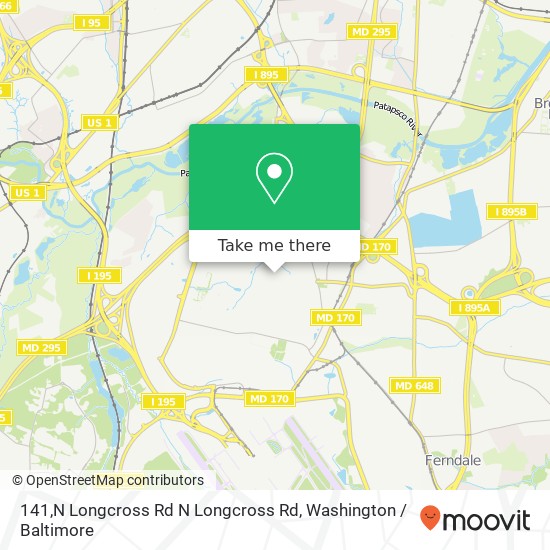 Mapa de 141,N Longcross Rd N Longcross Rd, Linthicum Heights, MD 21090